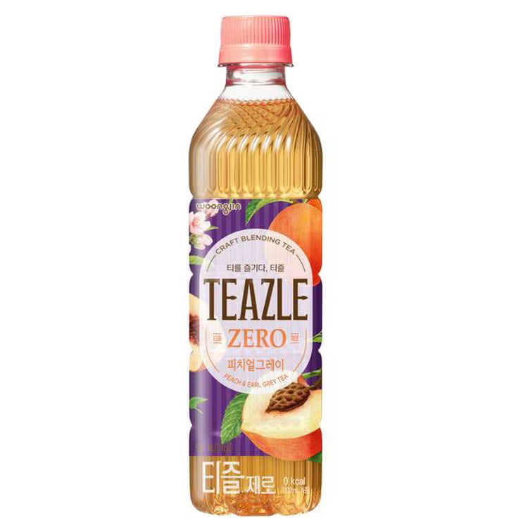 WOONGJIN Zero oolong peach earl grey tea 티즐 제로 피치얼그레이 500ml